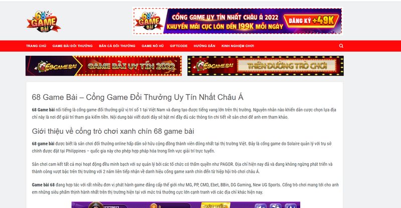 Giới thiệu 68gamebai.page, tầm nhìn, sứ mệnh