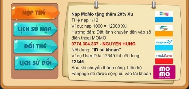 Giao dịch nạp - rút đa dạng