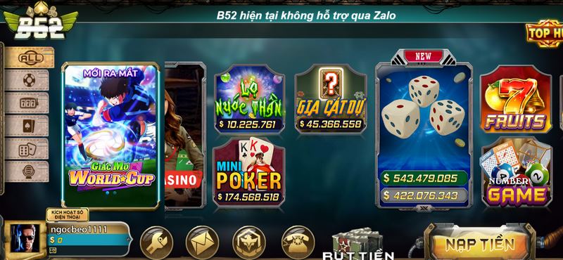 Mini game B52 club luôn được đánh giá rất cao
