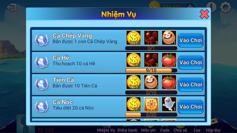 Những nhiệm vụ này sẽ luôn được cổng găm bắn cá Vip cập nhật liên tục
