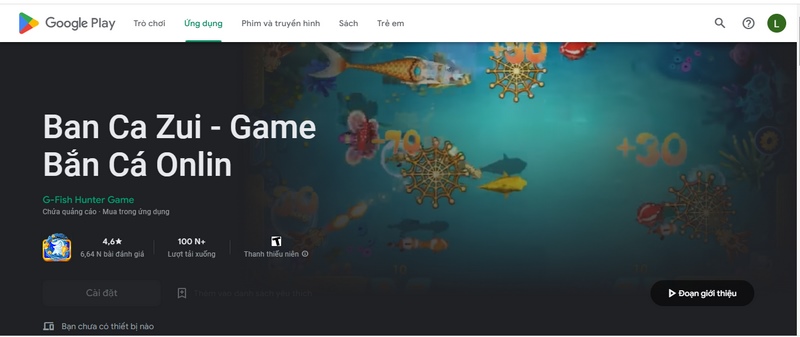 Người chơi truy cập vào ứng dụng Google Play và nhập từ khoá “Bancazui”
