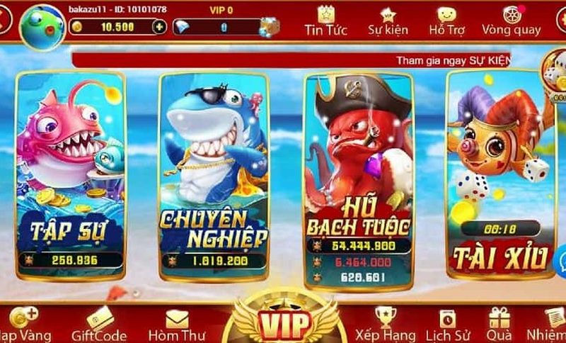 Tại Bancazui sở hữu 4 chế độ bắn cá hấp dẫn cho anh em thoải mái lựa chọn