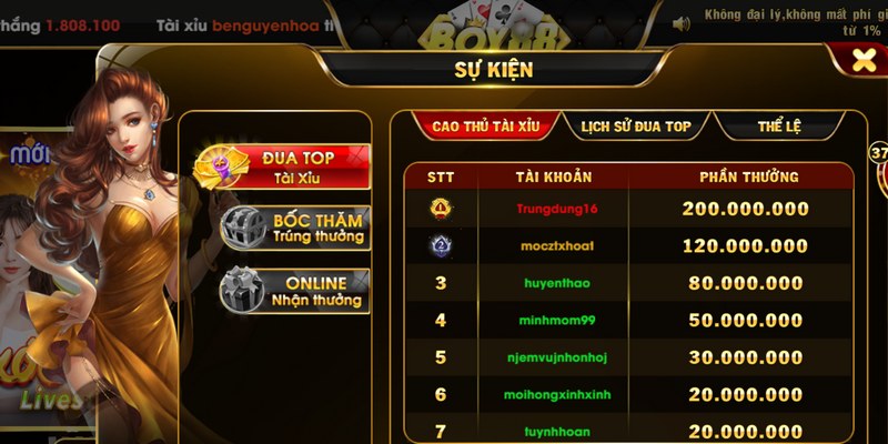 Boy88 thường xuyên tổ chức nhiều sự kiện thưởng lớn