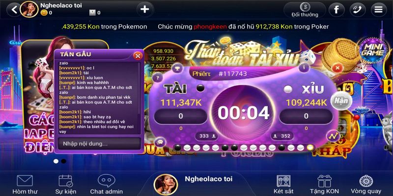 Bet thủ chỉ cần thao tác đơn giản để tham gia Tài Xỉu kiếm tiền