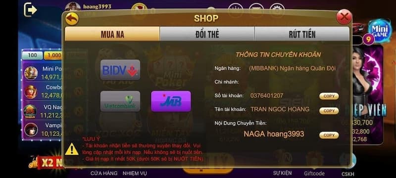 Tiêu chí đánh giá cổng game bài trả thưởng uy tín là giao dịch 