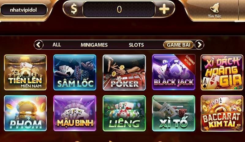 Game bài Nhatvip quen thuộc với đông đảo cược thủ