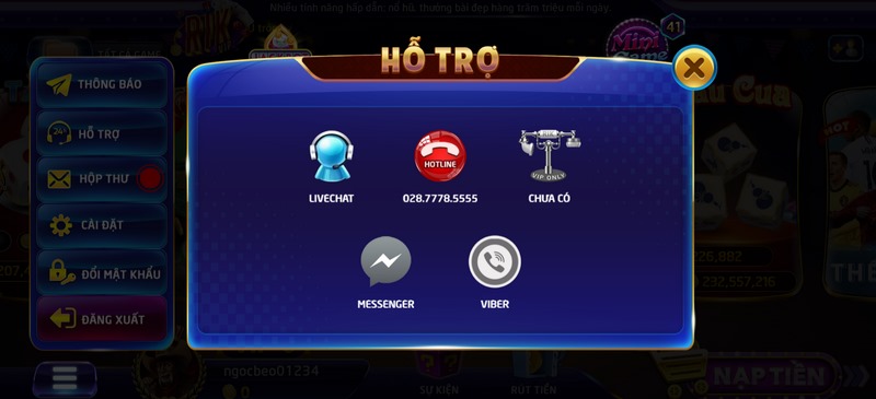 Cổng game RikVip hỗ trợ khách chơi trên đa kênh liên hệ