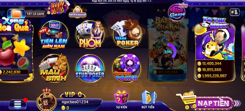 Game bài chính là thể loại chắc chắn không thể thiếu