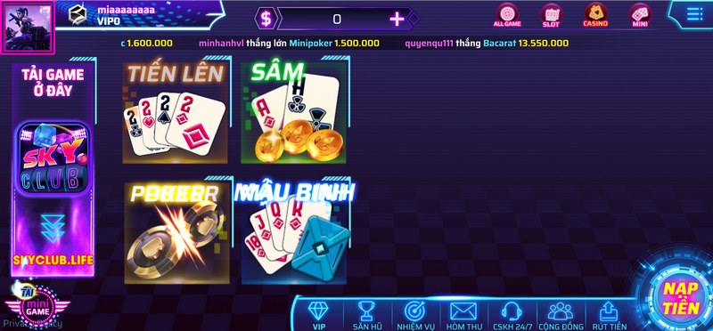 Game bài đổi thưởng đặc sắc 
