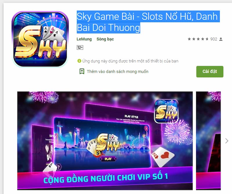 Chi tiết các bước tải game Sky slub IOS