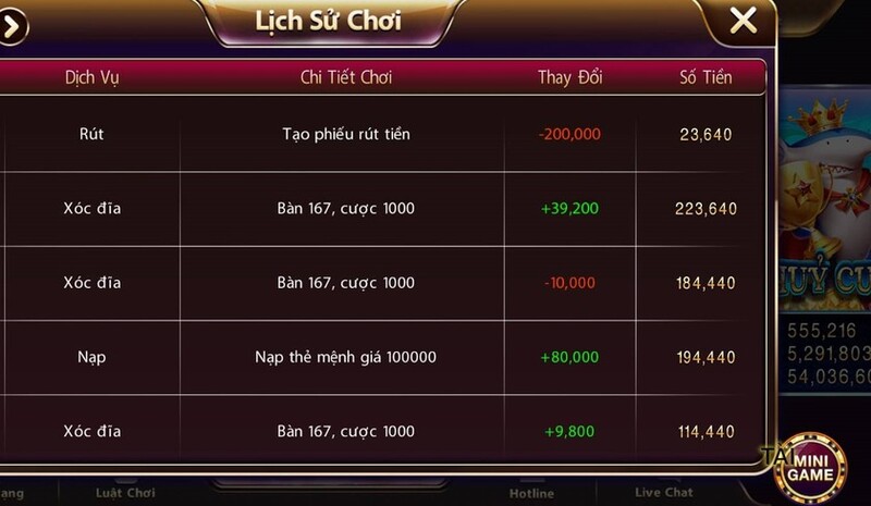 Xem lịch sử đặt cược với vài thao tác