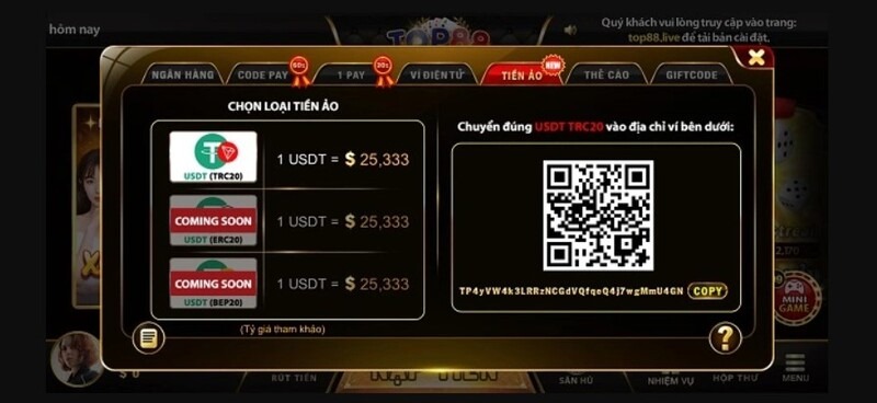 Cổng game nổi bật với quy trình nạp, rút tốc độ