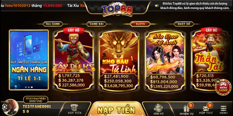 Slot game hàng đầu dễ chơi dễ trúng