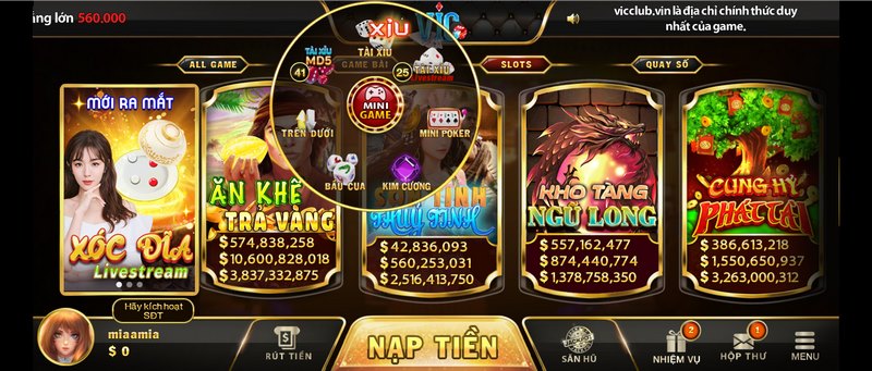 Mini Game tại Vic Club