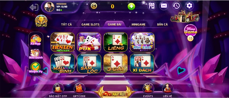 Game bài hút khác tại Vip79 Pro