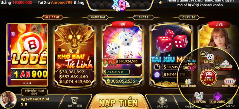 Chơi mini game tại đây giúp cho các bạn giải trí, nhận thưởng tốt 