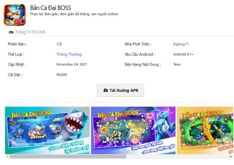 Cách tải Bắn cá đại boss trên thiết bị máy tính APK