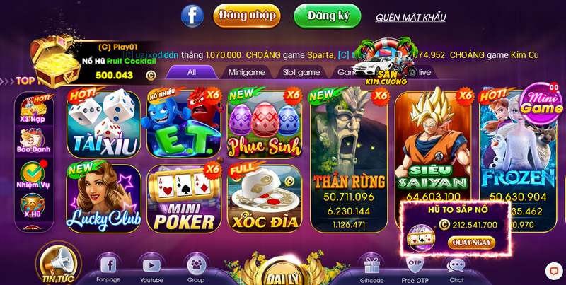 Kho game đa dạng, phong phú chỉ có tại Choáng Club