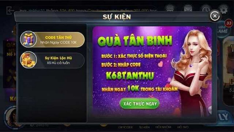 Các khuyến mãi cực hot của K68 Club