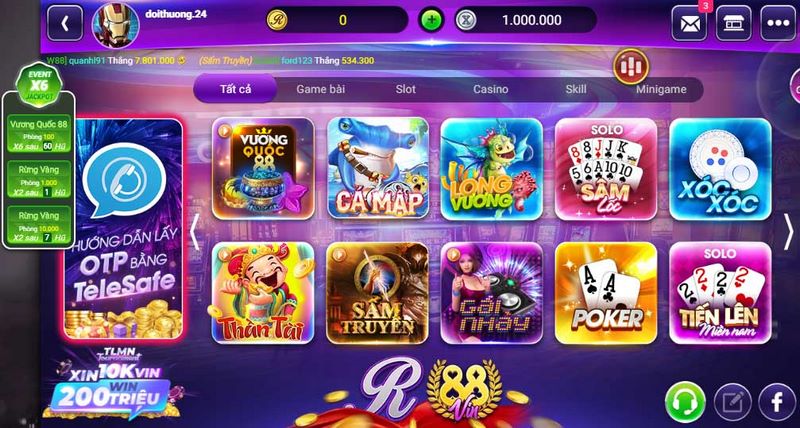 Mini game đã có mặt tại R88 Vin