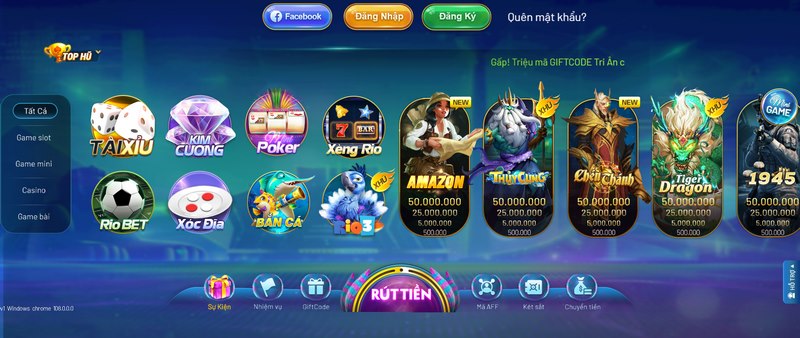 Hệ thống game cược thuộc dạng khủng đáp ứng mọi nhu cầu