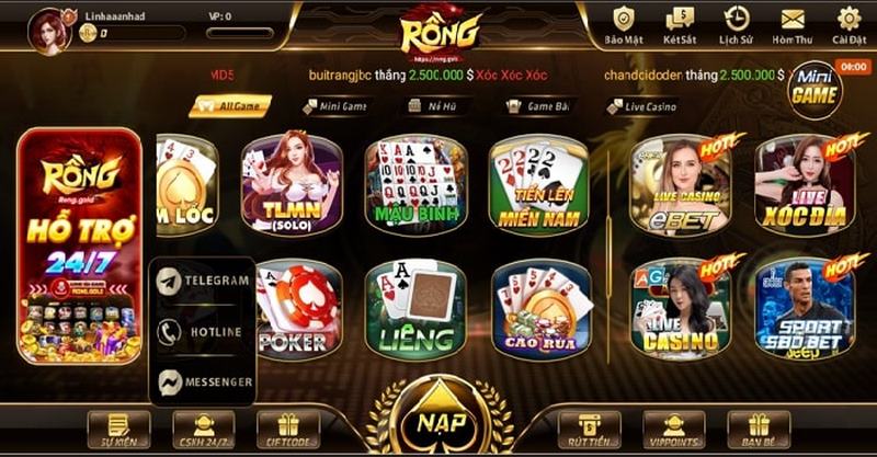 Tận hưởng kho game đổi thưởng có tỷ lệ tiền thưởng cao