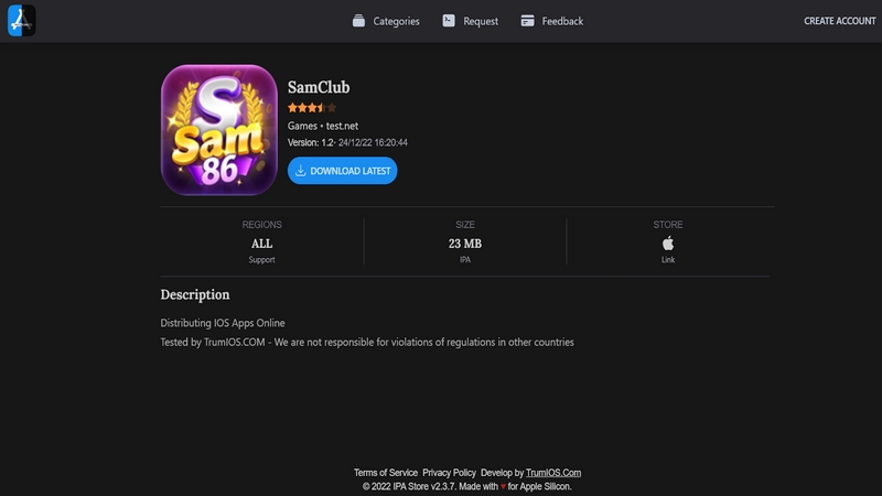 Tải game Sam86 về điện thoại iOS khá đơn giản