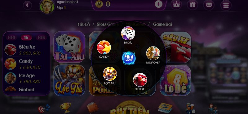 Các game bài vô cùng đa dạng