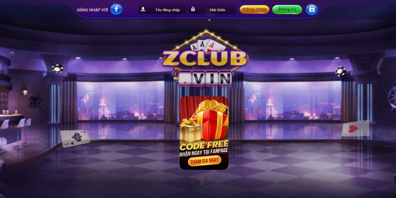 Nhận code free tại fanpage của sàn Zclub