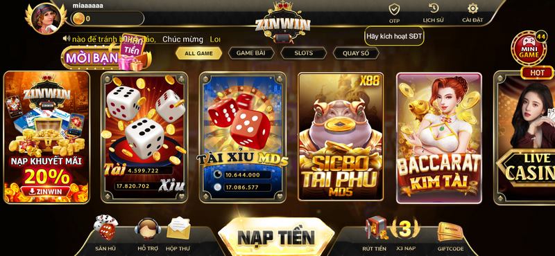 Ưu điểm khi tham gia chơi tại Zinwin