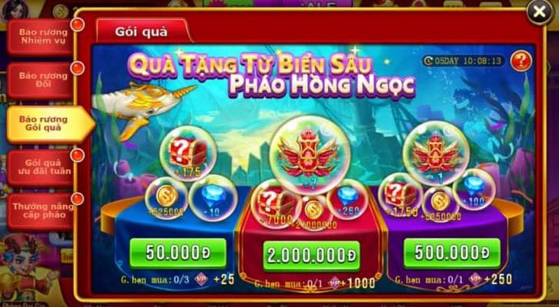 Các phòng chơi bắn cá long vương phổ biến