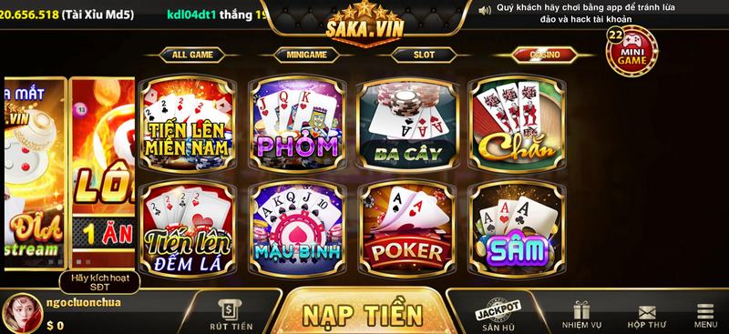 Tận hưởng kho game đổi thưởng cho khả năng nhận thưởng rất lớn với bạn 