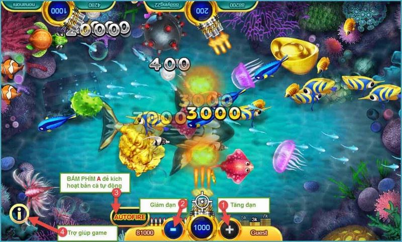 Cách chơi tại cổng game Bắn cá ăn xu vô cùng đơn giản và dễ hiểu