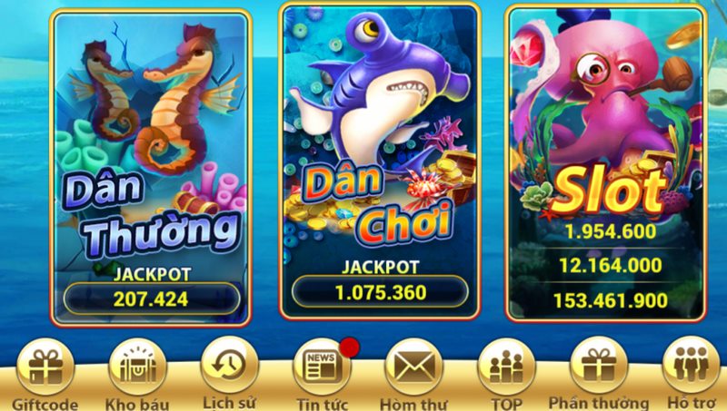 Tại cổng game Bắn cá ăn xu thì người chơi sẽ dễ dàng chọn lựa phòng chơi