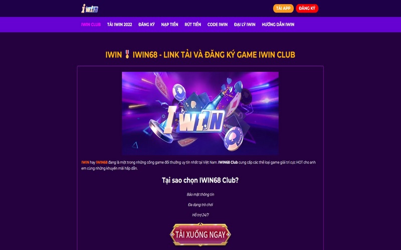 Iwin - Nơi mang lại không gian giải trí đỉnh cao