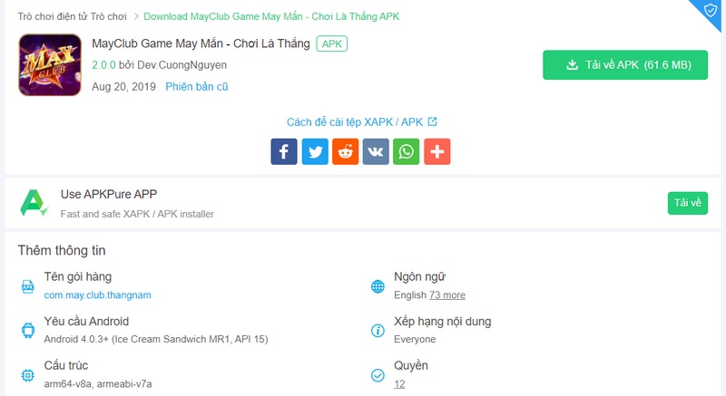 Cổng trò chơi đang cung cấp các file tải an toàn, nhanh chóng