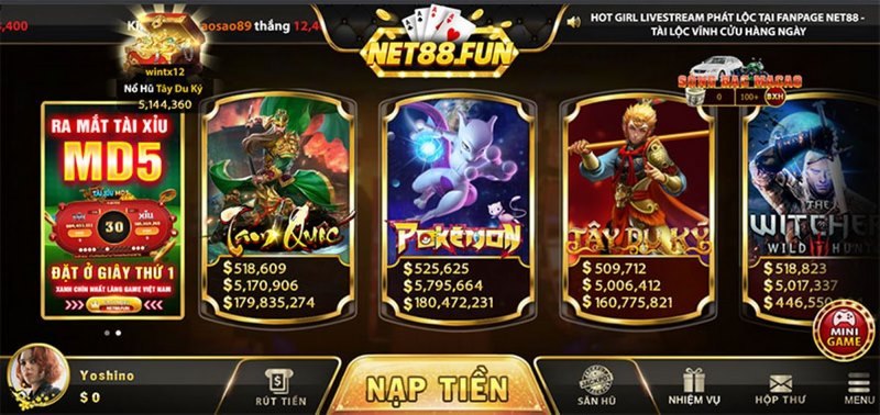 Cổng game Net88 có đầy đủ tất cả các thể loại game trên thị trường