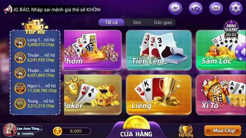 Đa dạng các thể loại game có trong cổng trò chơi