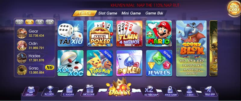 Khám phá kho game đa dạng có tại Vua club