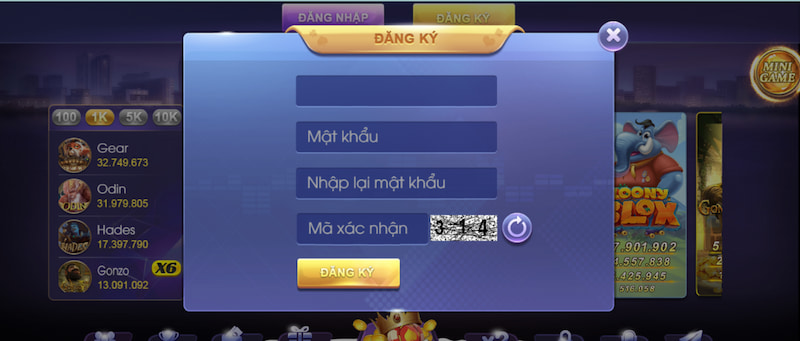 Hướng dẫn đăng nhập, đăng ký chơi tại Vua club