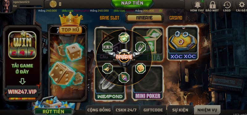Mini game siêu hấp dẫn đặc sắc nhiều anh em tham gia