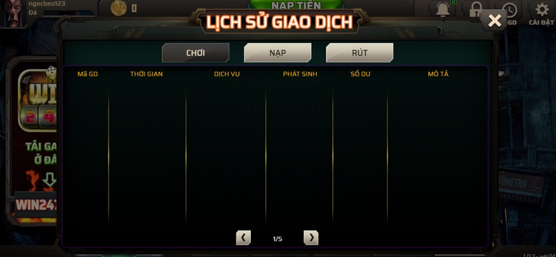 Xem lịch sử cược tại cổng game Win247 Club đơn giản, dễ dàng