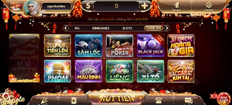 Zowin cung cấp đa dạng game bài hot nhất