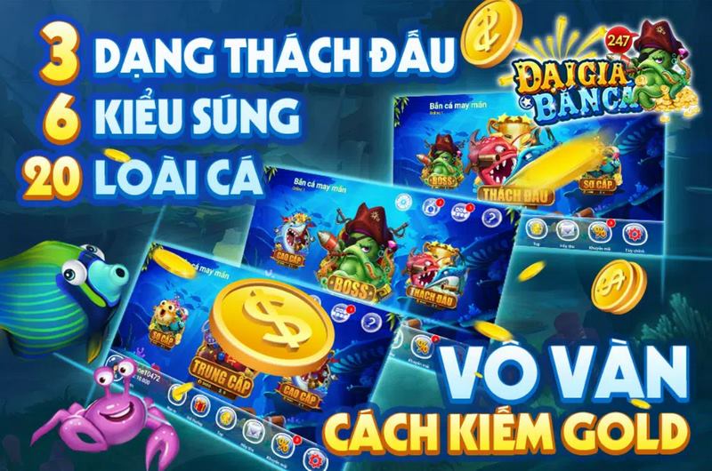 Cổng game sở hữu đa dạng khu vực chơi khác nhau 