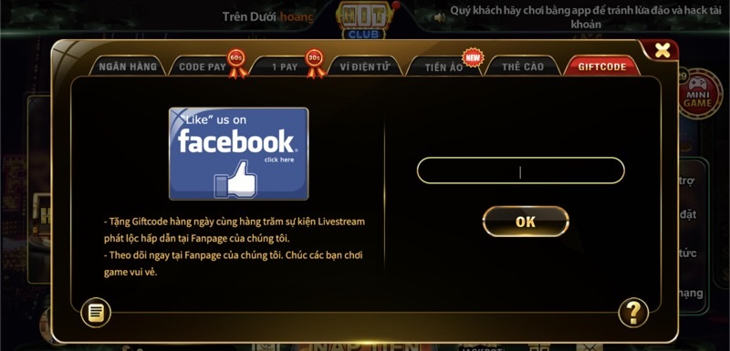 Sử dụng Giftcode Hit Club khá đơn giản chỉ cần vài bước