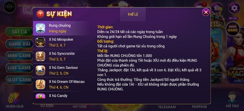 Tặng quà sự kiện đua top trong tháng cho dân chơi