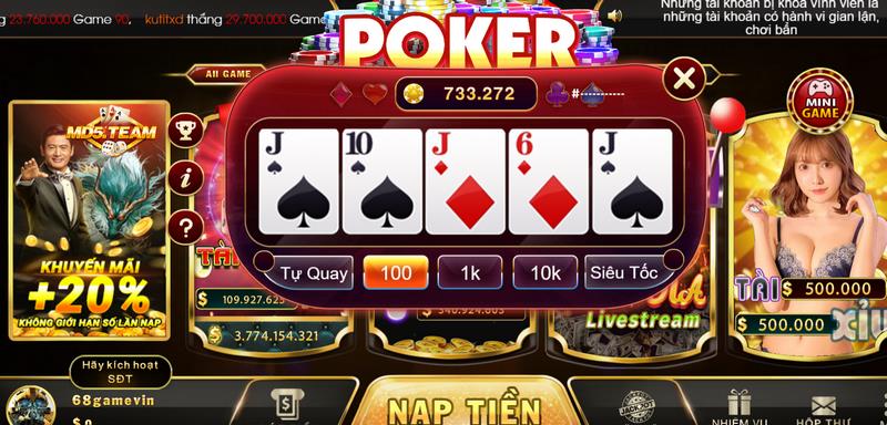 Chia sẻ các bước để tham gia game Mini Poker tại cổng MD5