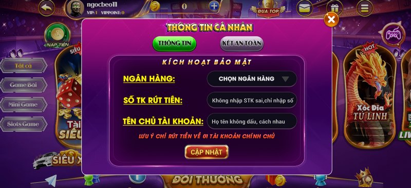 Hướng dẫn các bước kích hoạt bảo mật tài khoản bằng điện thoại 