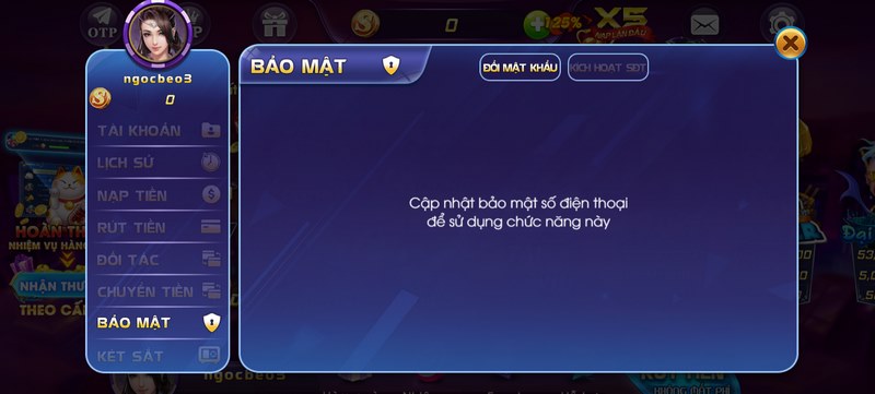Các bước kích hoạt bảo mật số điện thoại cổng game nhanh chóng và an toàn