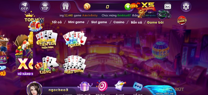 Game bài đổi thưởng là sảnh chơi đông đảo người tham gia, trò chơi đa dạng